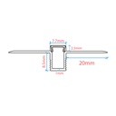 Profile for LED Strip - Recessed / Trimless - 8x7mm - With diffuser - 2 meters