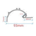 LED strip profile integration / corner trimless - Indirect effect - With diffuser - 2 meters