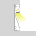LED strip profile for skirting boards - 60x16mm - With diffuser - 2 meters