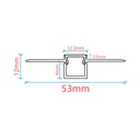 Profile for LED Strip - Recessed / Trimless - 9x12mm - With diffuser - 2 meters