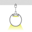 Cylindrical Suspended LED Strip Profile - ø 60 mm - With Diffuser - 2 Metres