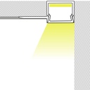Profile for LED Strip - Recessed / Trimless - Single flange - 9x20mm - With diffuser - 2 meters