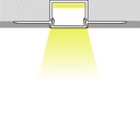 LED strip profile integration / trimless - 9x20 mm - With diffuser - 2 meters