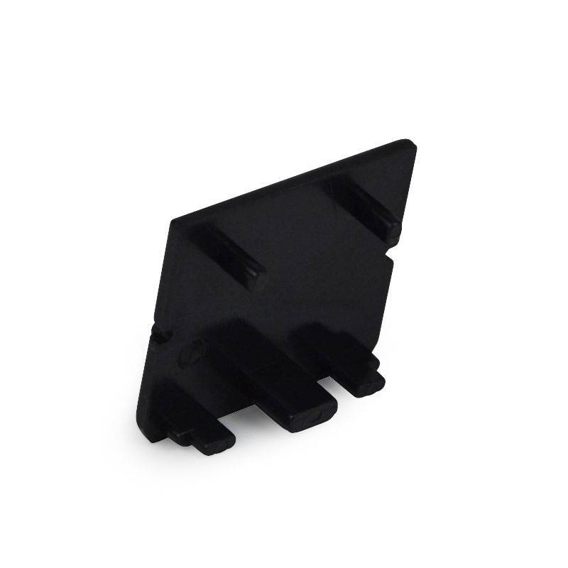 End cap for three-phase rail