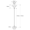 Design floor lamp "Marshal" - Glass shade - E27