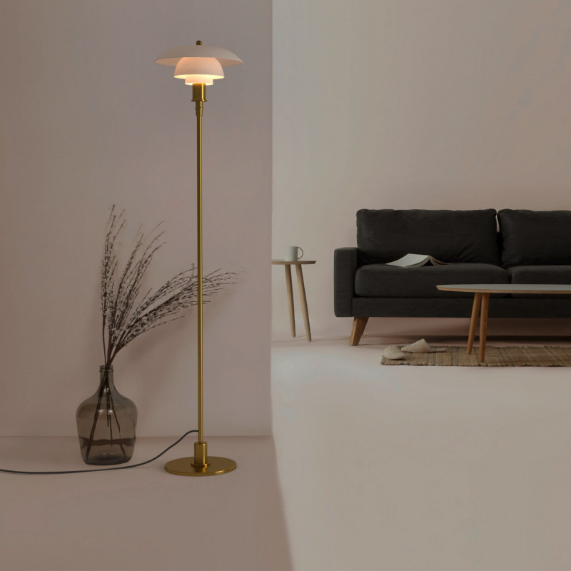 Design floor lamp "Marshal" - Glass shade - E27