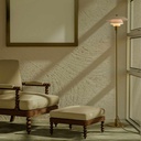 Design floor lamp "Marshal" - Glass shade - E27