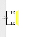 Profile for LED Strip - Surface Mounted - 17x8mm - Complete kit - 1 meter