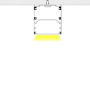 Profile for LED Strip - Surface Mounted - 17x8mm - Complete kit - 1 meter