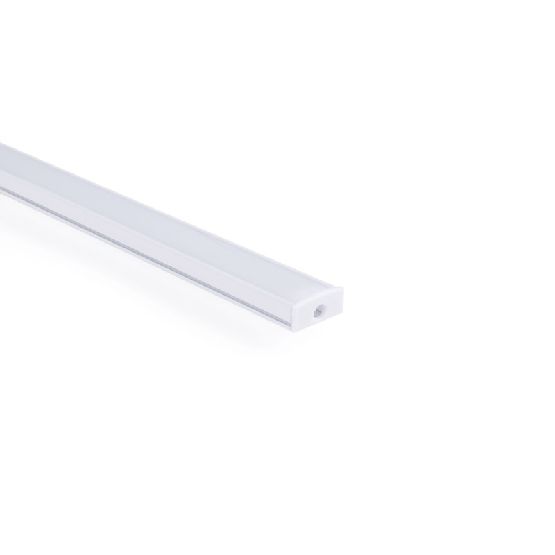 Profile for LED Strip - Surface Mounted - 17x8mm - Complete kit - 1 meter