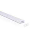 Profile for LED Strip - Surface Mounted - 17x8mm - Complete kit - 1 meter