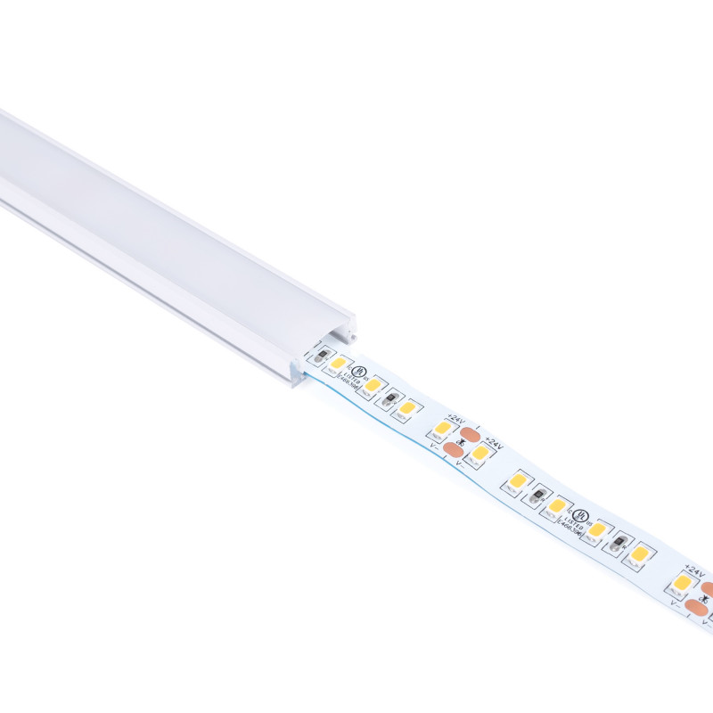 Profile for LED Strip - Surface Mounted - 17x8mm - Complete kit - 1 meter