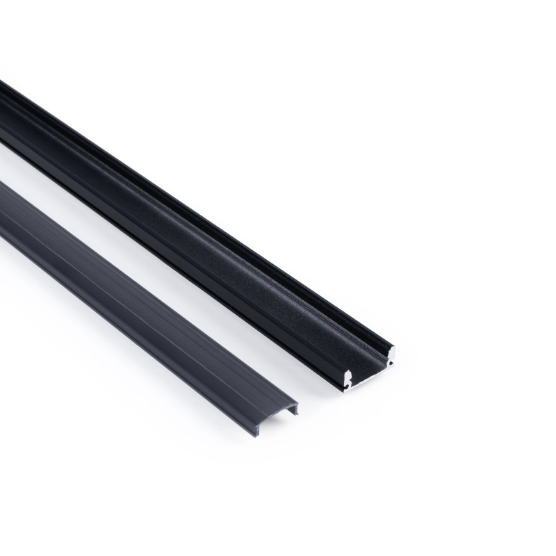 Profile for LED Strip - Surface Mounted - 17x8mm - Complete kit - 1 meter