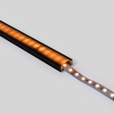 Profile for LED Strip - Surface Mounted - 17x8mm - Complete kit - 1 meter