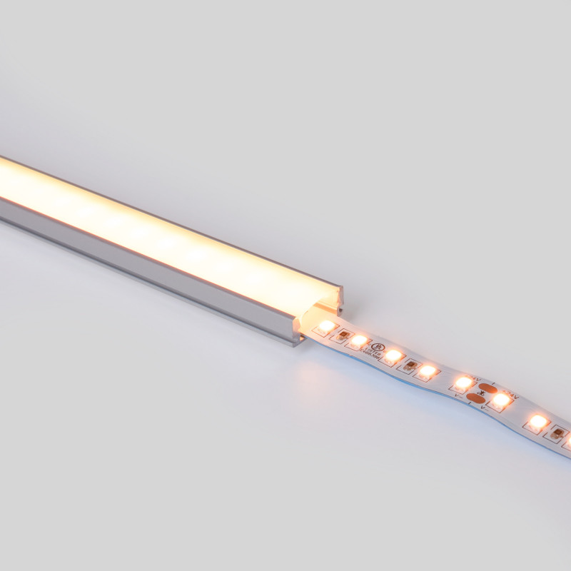 Profile for LED Strip - Surface Mounted - 17x8mm - Complete kit - 1 meter
