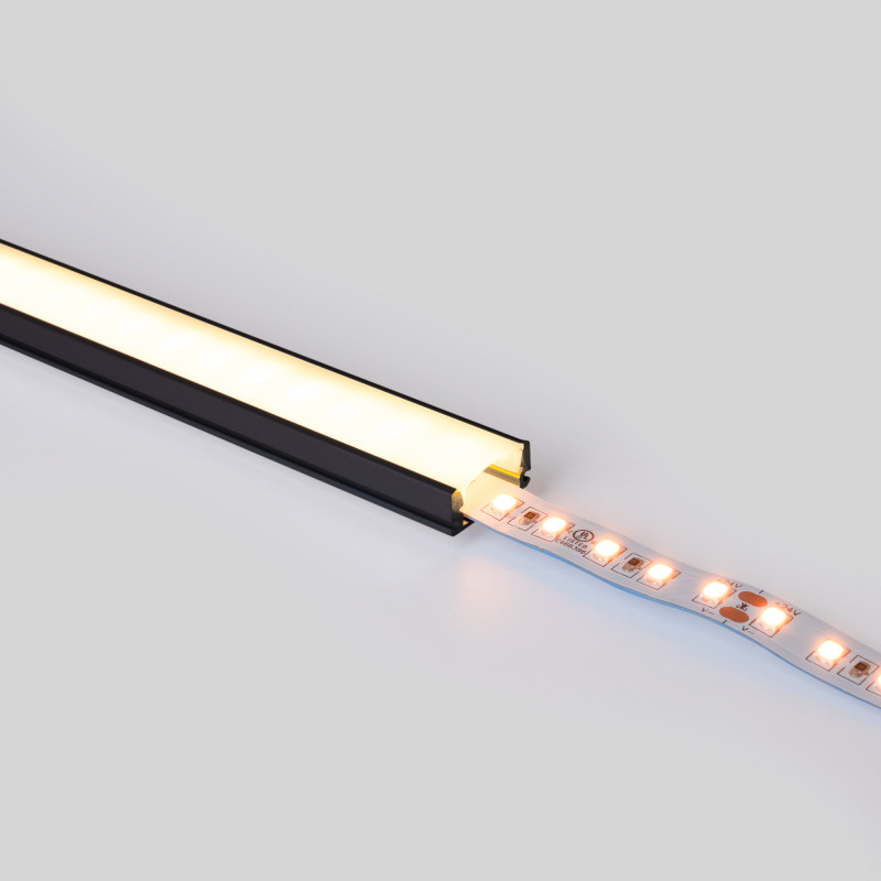 Profile for LED Strip - Surface Mounted - 17x8mm - Complete kit - 1 meter