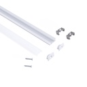 Profile for LED Strip - Surface Mounted - 17x8mm - Complete kit - 1 meter