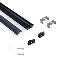 Profile for LED Strip - Surface Mounted - 17x8mm - Complete kit - 1 meter