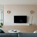 Wooden design wall light "RIANNE" - G9 - Ø28cm