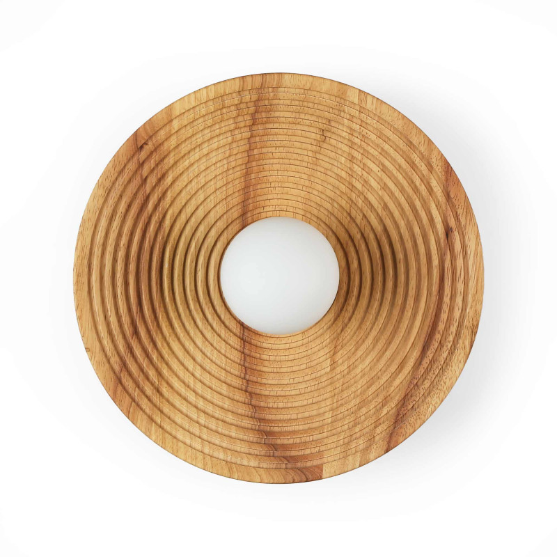 Wooden design wall light "RIANNE" - G9 - Ø28cm