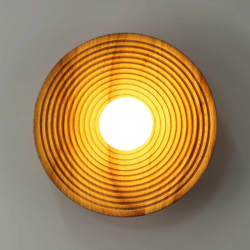 Wooden design wall light "RIANNE" - G9 - Ø28cm