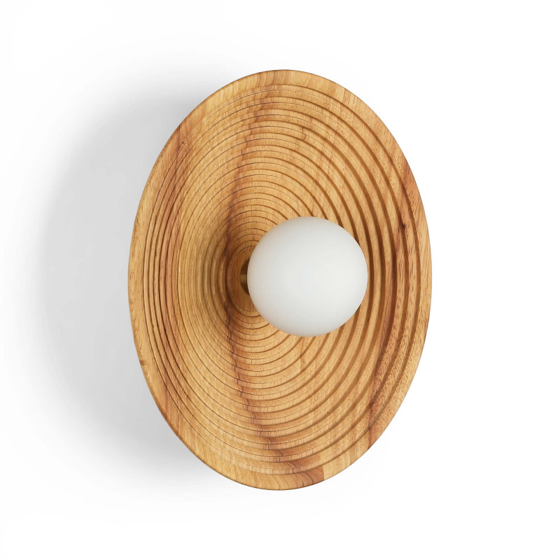 Wooden design wall light "RIANNE" - G9 - Ø28cm