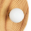 Wooden design wall light "RIANNE" - G9 - Ø28cm