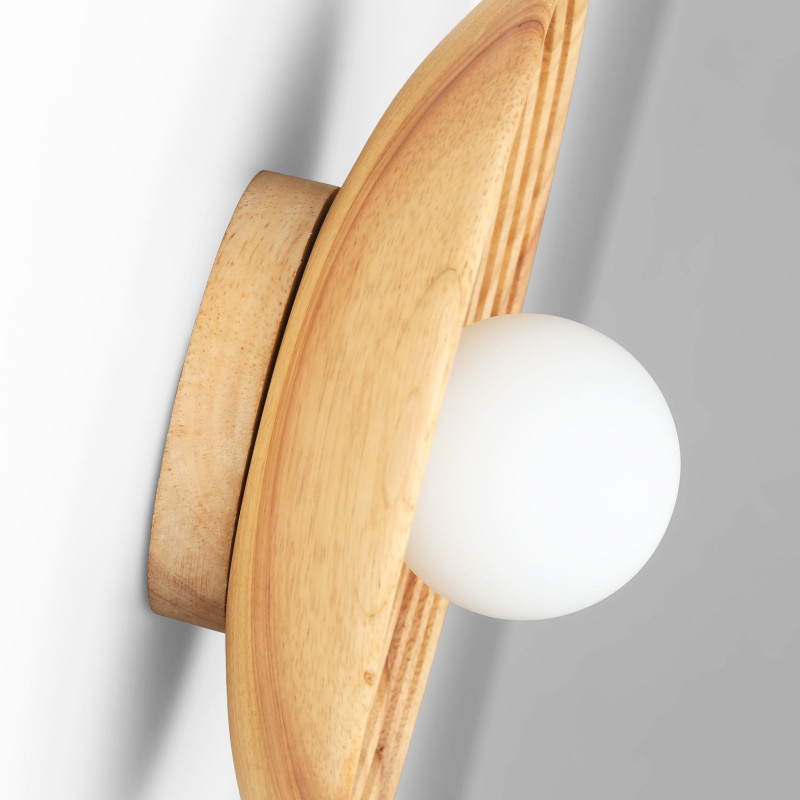 Wooden design wall light "RIANNE" - G9 - Ø28cm