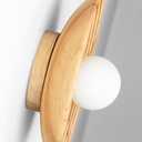 Wooden design wall light "RIANNE" - G9 - Ø28cm