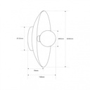 Wooden design wall light "RIANNE" - G9 - Ø28cm