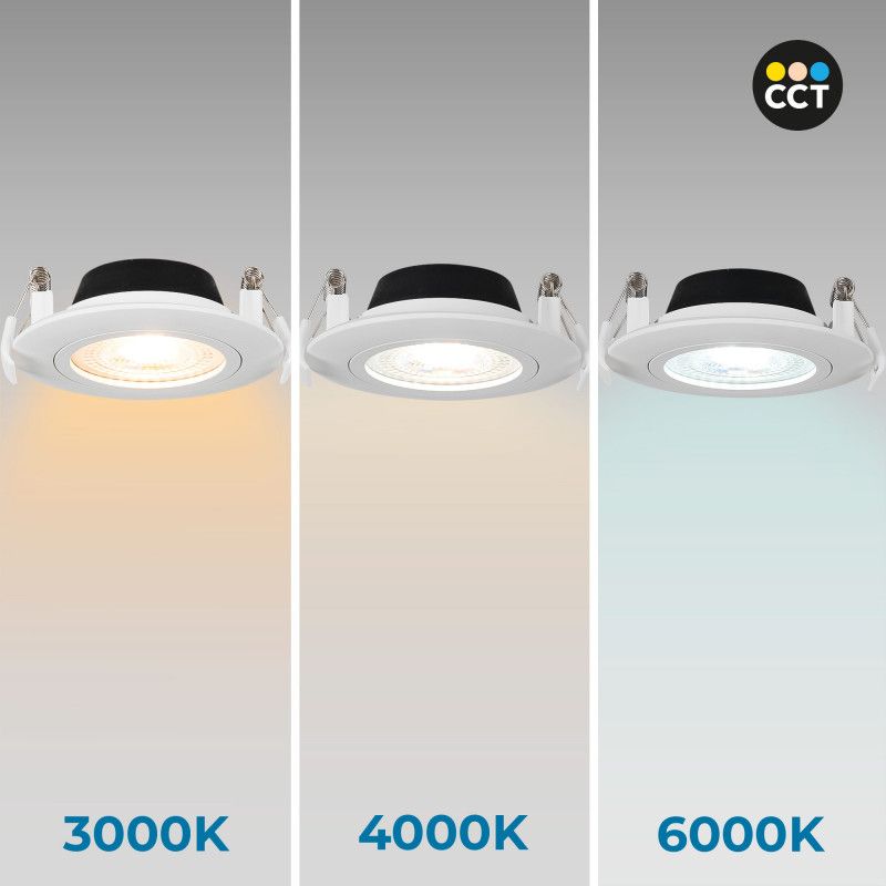 Indoor LED Downlight- 7W - CCT - TRIAC- 630lm - Cut Ø 70mm - IP20