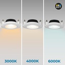 Indoor LED Downlight- 7W - CCT - TRIAC- 630lm - Cut Ø 70mm - IP20
