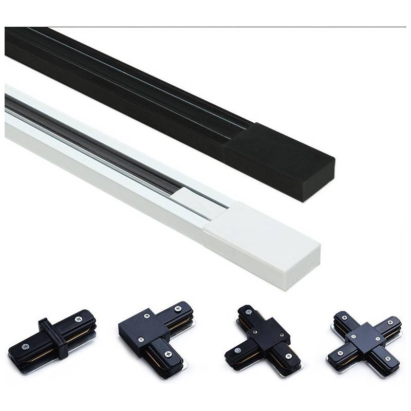 Surface mounted 1-phase track for LED spotlights - 1 m