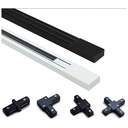Surface mounted 1-phase track for LED spotlights - 1 m