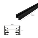 Surface mounted 1-phase track for LED spotlights - 1 m