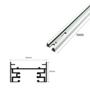Surface mounted 1-phase track for LED spotlights - 1 m