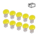 Pack of 10 LED bulbs E27 1W one color