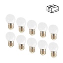 Pack of 10 LED bulbs E27 1W one color