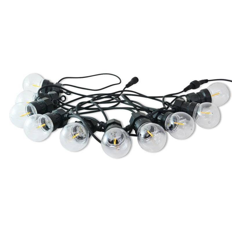 LED light garland 10 integrated bulbs - 8 meters