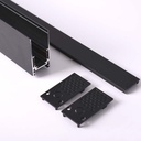 Magnetic rail 20mm surface mounted 48V - 1 meter