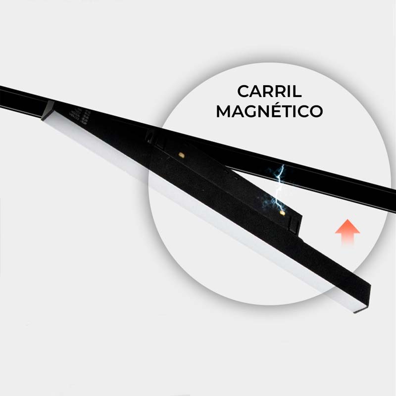 Magnetic rail 20mm surface mounted 48V - 1 meter