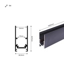 Magnetic rail 20mm surface mounted 48V - 1 meter