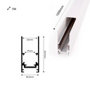 Magnetic rail 20mm surface mounted 48V - 1 meter