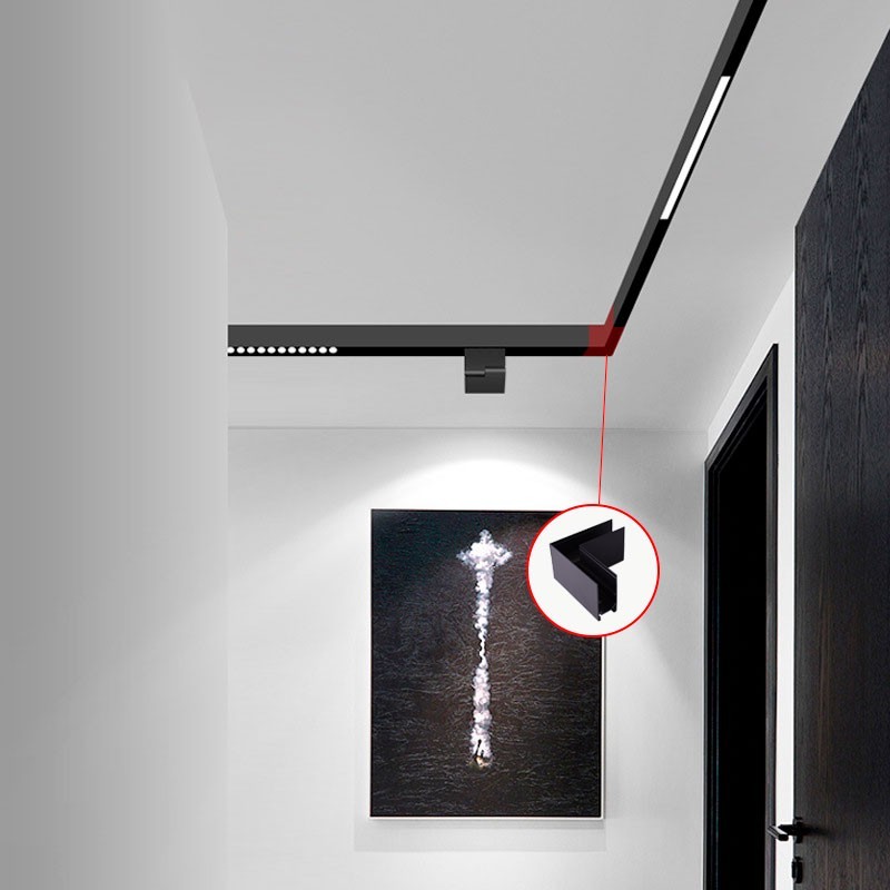 L-joint for surface magnetic rails 20mm - Horizontal
