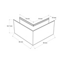 L-joint for surface magnetic rails 20mm - Horizontal