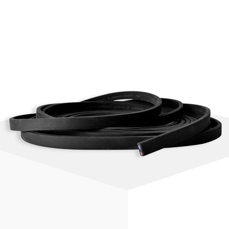 Black Flat Cable 2x1,5mm2 for Custom-made Wreath (sold by meters)