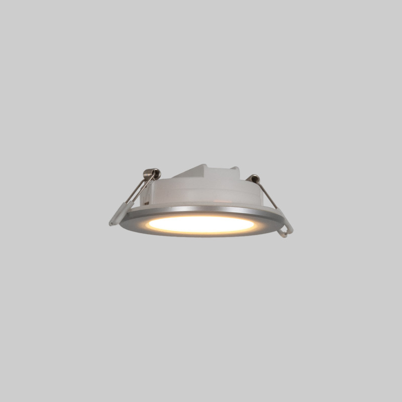 Kit Downlight LED exterior 5W - IP65 -  3000K + Aro intercambiable - TRIAC regulable - Corte Ø68mm