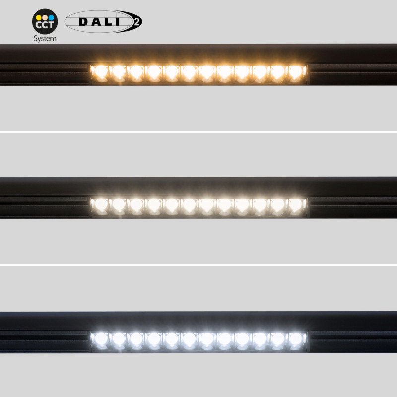 Magnetic linear track light 48V - CCT - 12W - DALI-2 dimming - UGR18