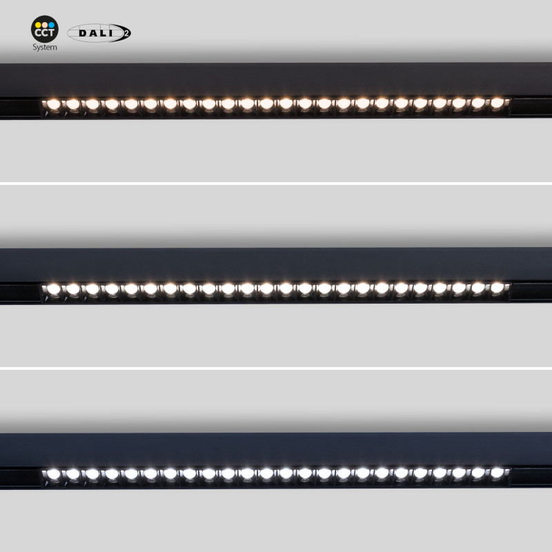 Magnetic linear track light 48V - CCT - 20W - DALI-2 dimming - UGR18