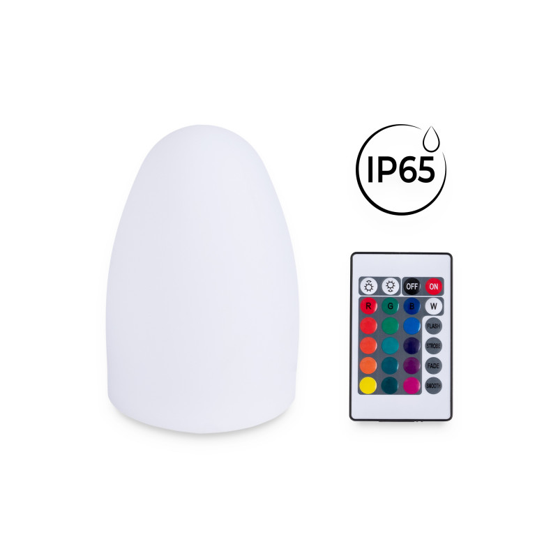 RGBW 1,5W Outdoor table lamp - Rechargeable - White resin - IP65